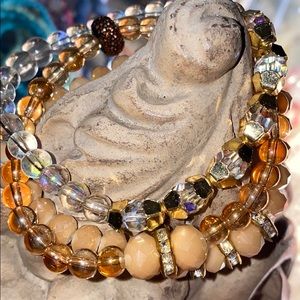 Root beer 🍺 float stretch bracelet